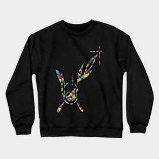 colorful floral Sagittarius Crewneck Sweatshirt